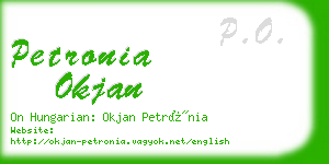 petronia okjan business card